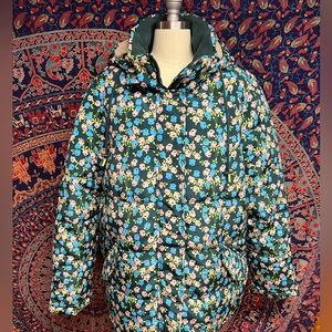 Boden Brecon Puffer Coat 12R Midnight Garden Abstract Sprig UK 16R